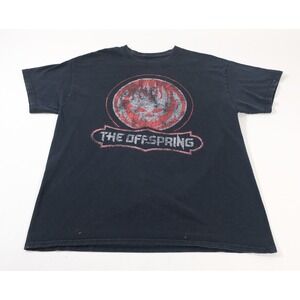 The Offspring T Shirt Mens Medium Black Vintage Y2K Band Tee Distressed‎ Graphic